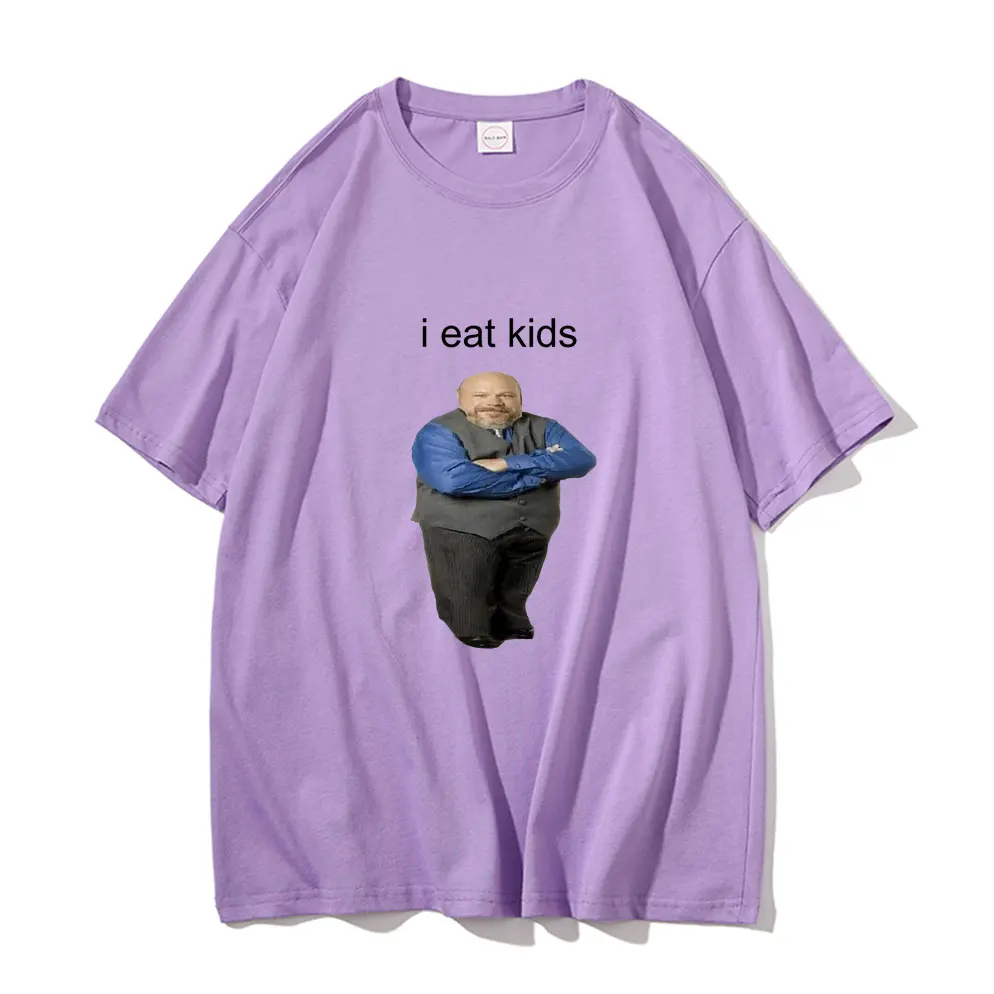 Забавная брендовая мужская и женская футболка bertramm Eat Kids мужские топы из чистого