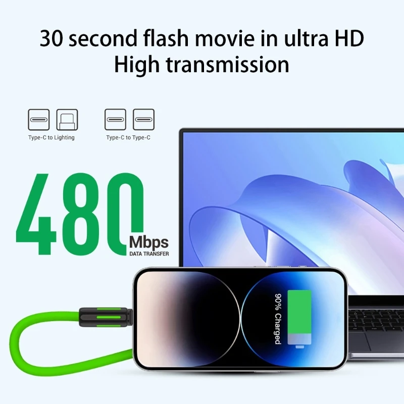 Кабель питания USB C мощностью 100 Вт для быстрой зарядки устройств