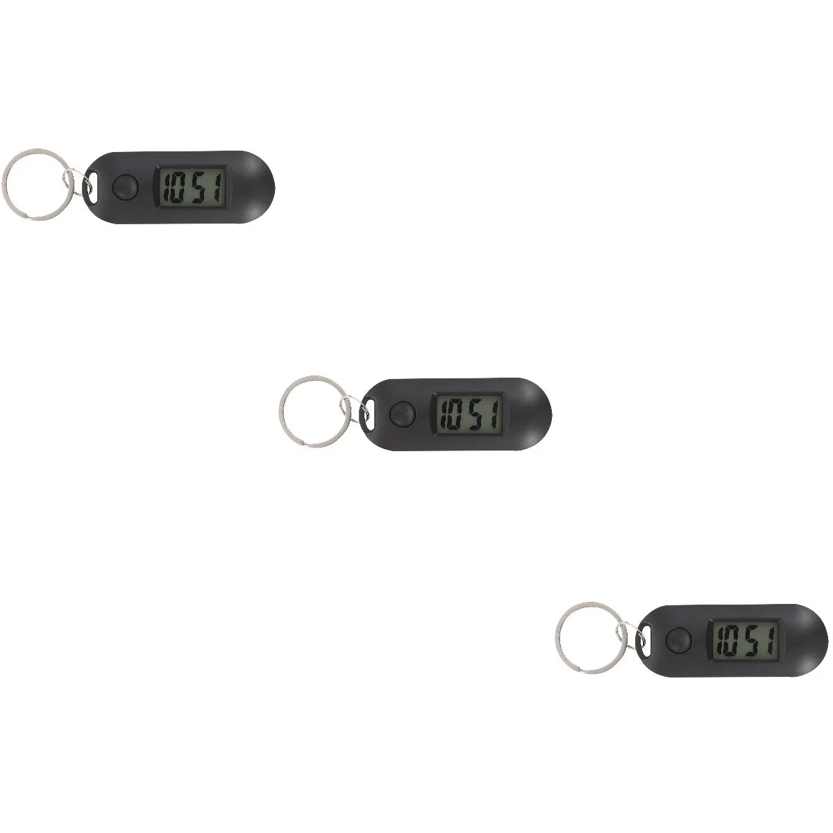 

3pcs Keychain Hanging Watch Key Ring Digital Watch Students Mute Keychain Watch