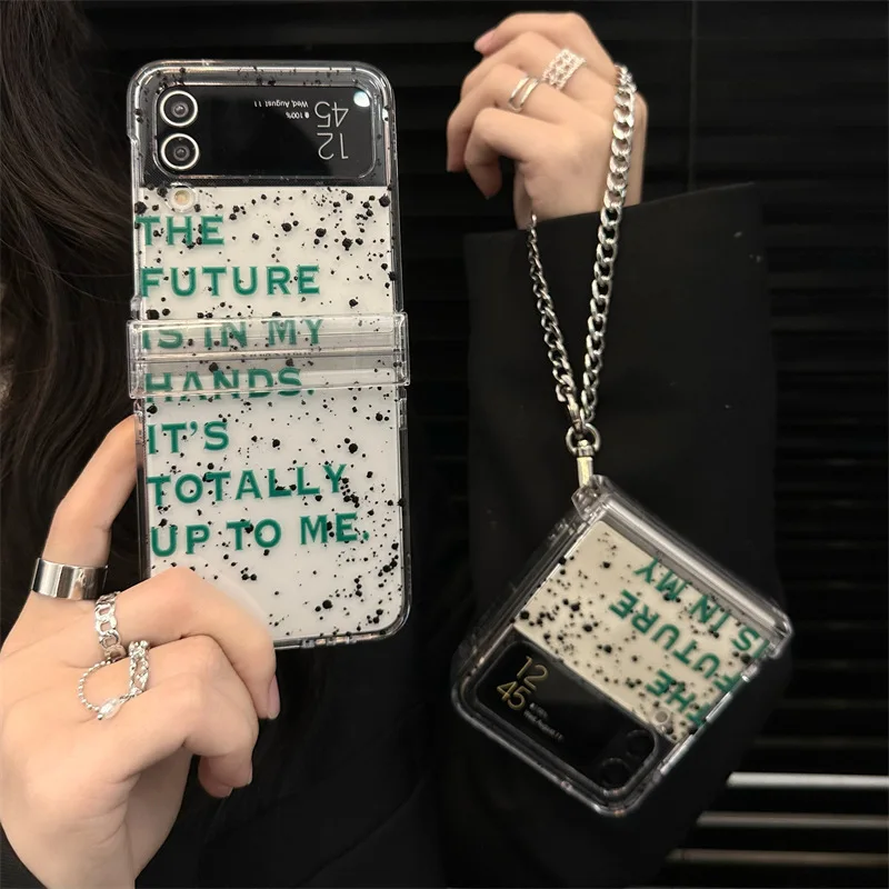 

Fashion Paint-splashing Phone Case for Samsung Galaxy Z Flip 3 Z Flip 4 Hard PC Back Cover for ZFlip3 ZFlip4 Case Shell