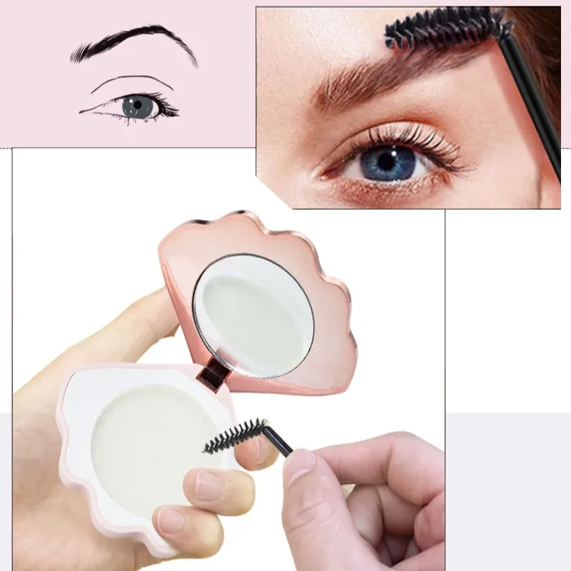 

50pcs Customize Logo Eyebrow Styling Gel Shell Case with Brush Brow Sculpt Soap Waterproof Long-Lasting Makeup Free Shipping