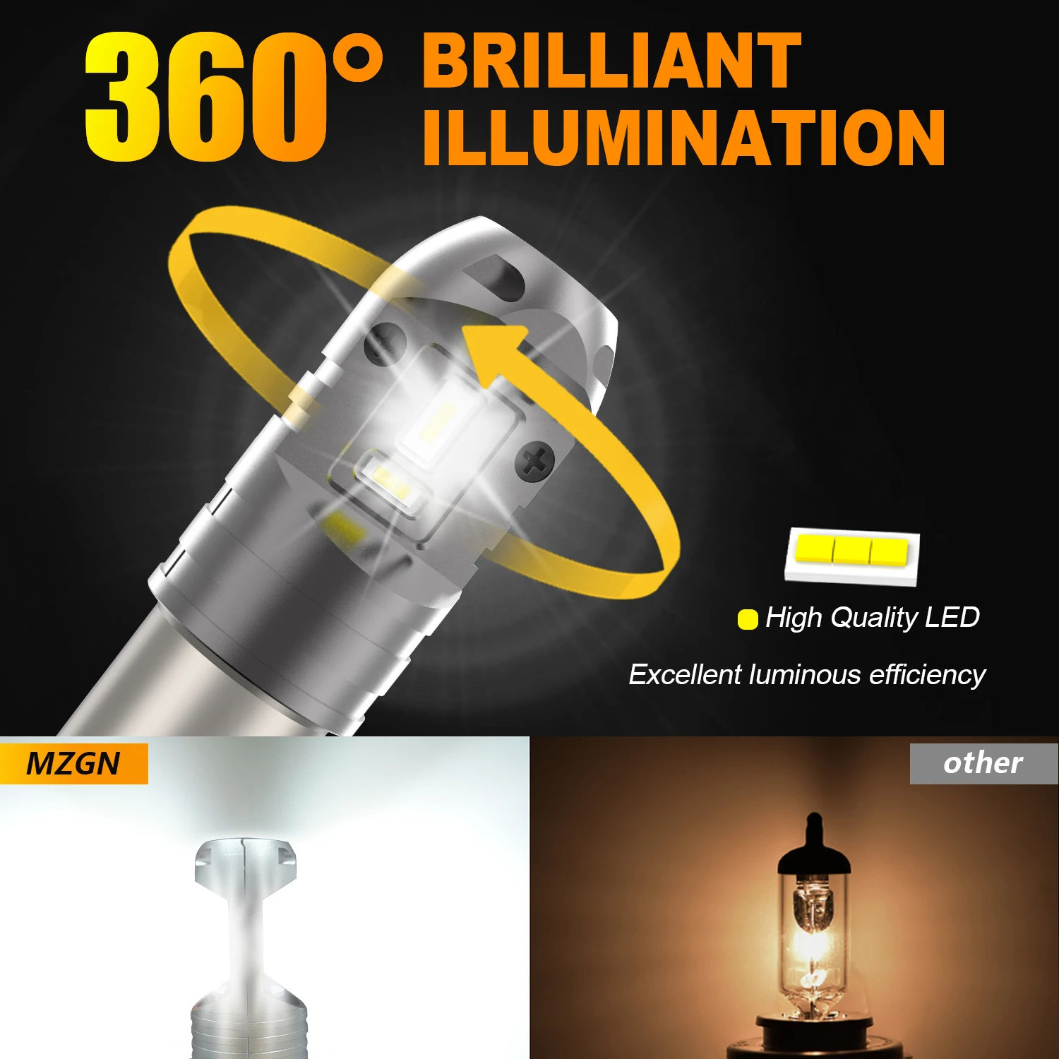 BA20D светодиодный мотоциклетная лампа с ближним/дальним светом для мотоцикла ATV UTV