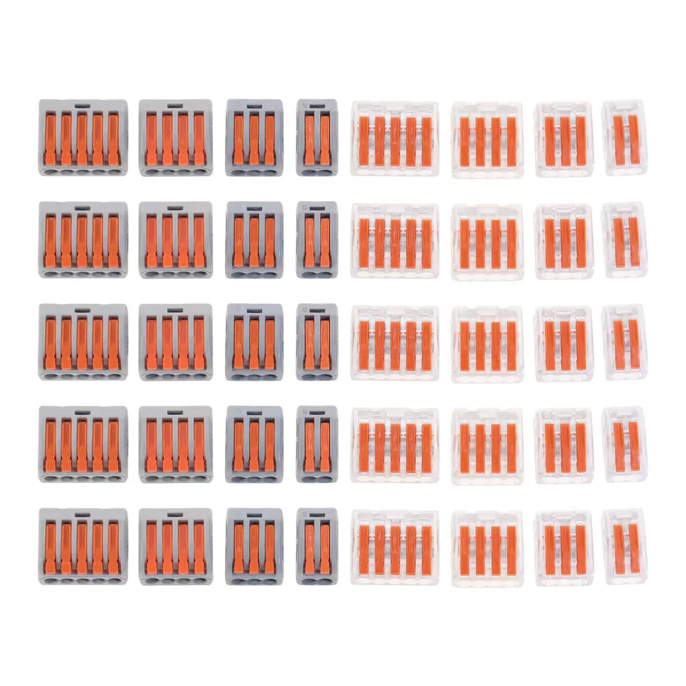 

Mini Fast Wire Cable Connectors Universal Compact Conductor Spring Splicing Wiring Connector Push-in Terminal Block