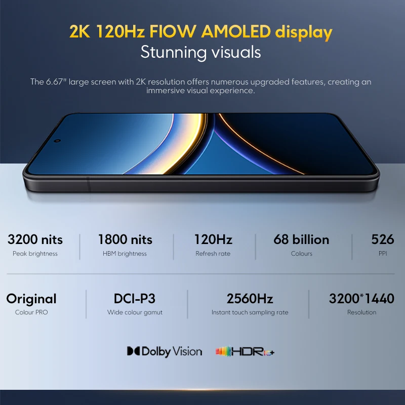 Фото Глобальная версия смартфона POCO F7 Pro 5G 256 ГБ 512 ГБ флагманский Snapdragon ®   AMOLED-дисплей 8 поколений, 120 Гц, 2K, 90 Вт, 50 МП, камера №4