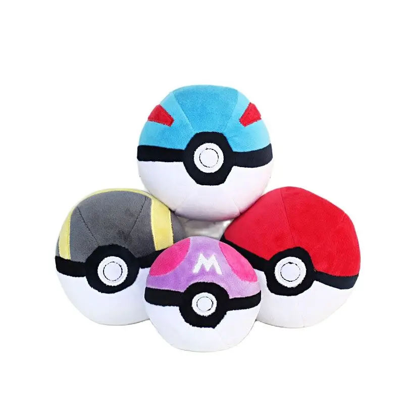 

3pcs Pokemon Ball Cute 8cm Cartoon Pikachu Ball Plush Stuffed Doll Kids Birthday Gift Pokeball Toy