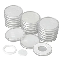 20 sets 46mm protective coin holder capsule protector collection easy to carry clear coin storage box for awards ceremony