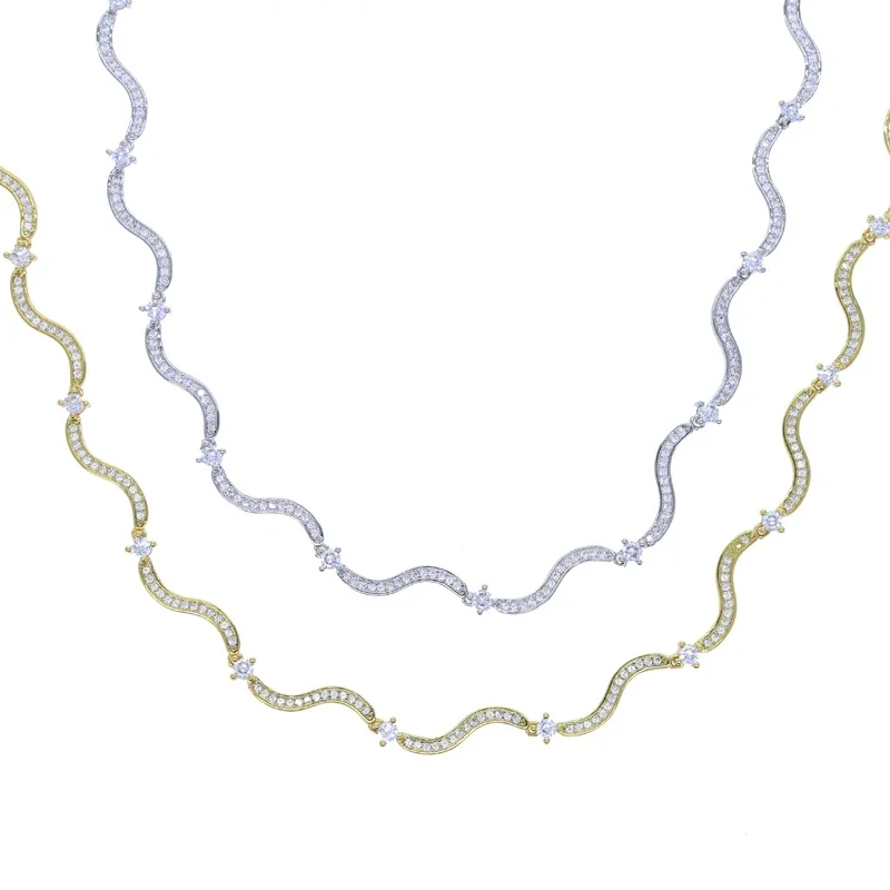 Женское Ожерелье-чокер с кубическим цирконием ожерелье цепочкой из кубического