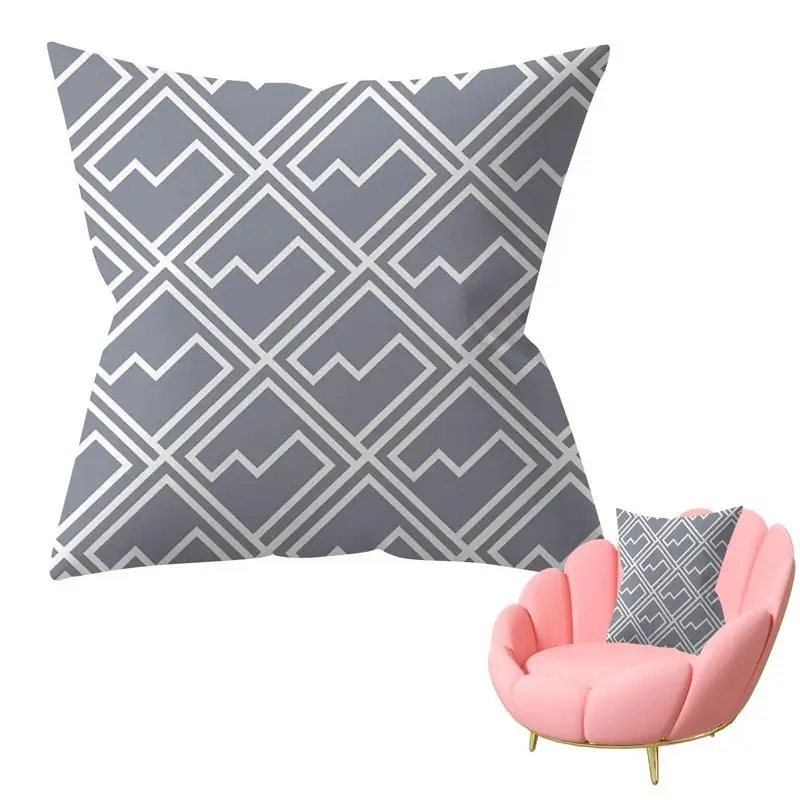 

CM Geometric Decorative Pillowcases Polyester Throw Pillow Case Striped Geometric Pillowcase Cushion Cover Sofa Bed Decor