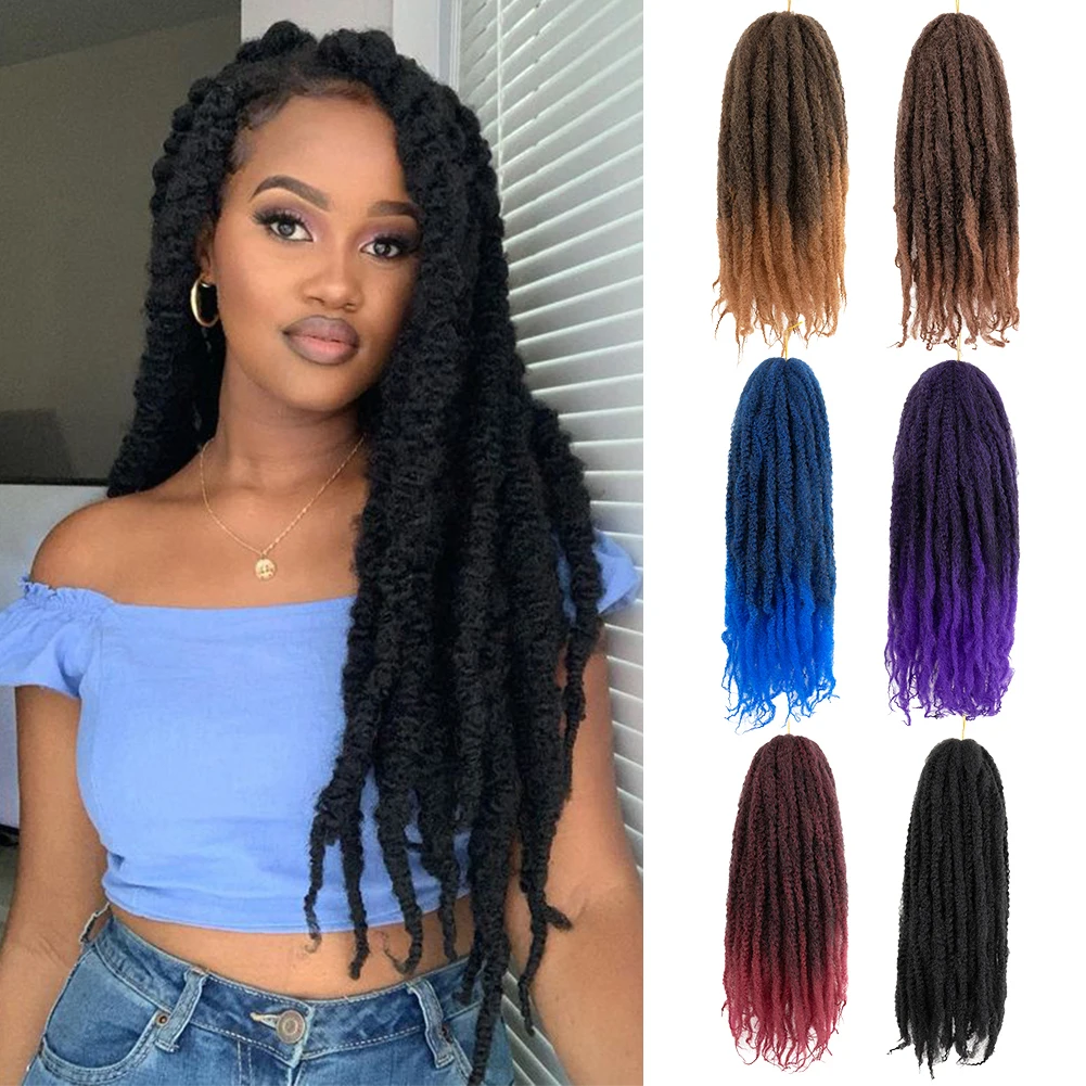 markii Marley Premium Synthetic Hair Twist Extension 18 Inches Long Afrykańskie kręcone włosy do szydełkowego splatania Włókn...