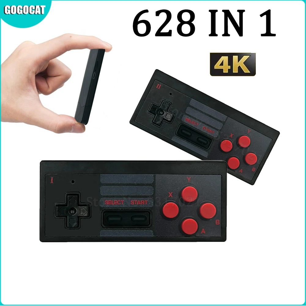

USB Wireless 4K Handheld TV Video Game Console Build In 628 Classic Game 8 Bit Mini Video Console Support HD Output Dropshipp