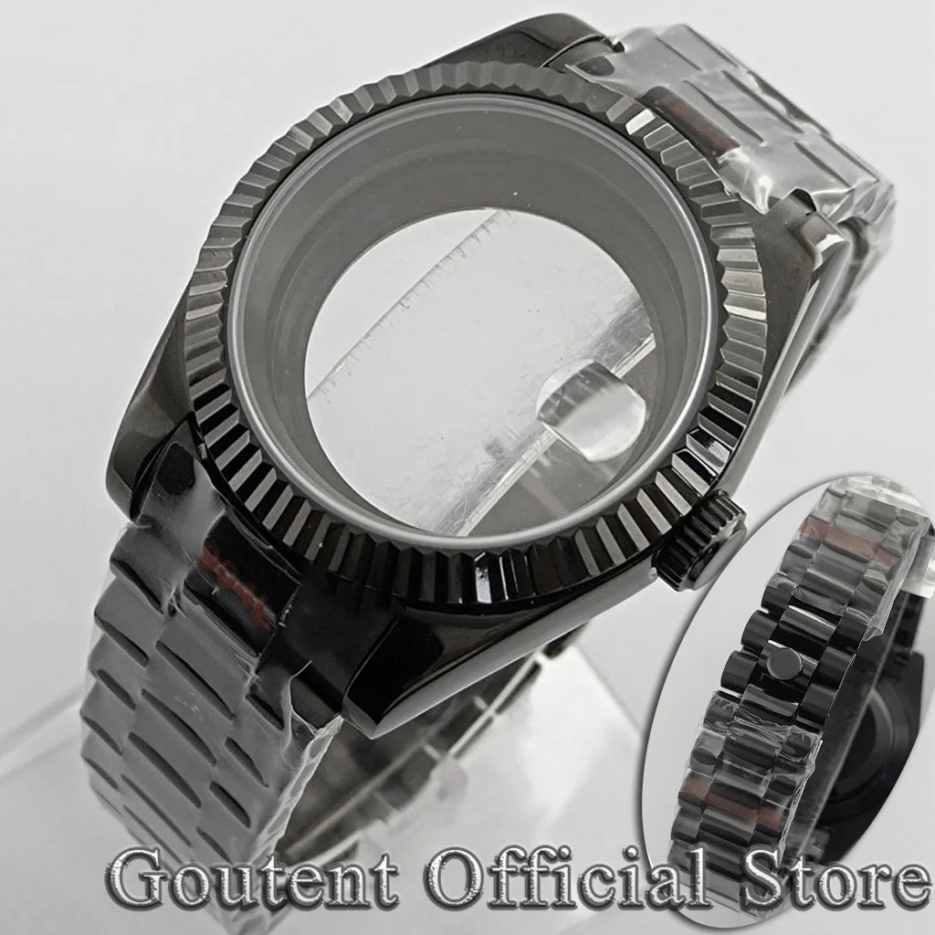 

Goutent 36mm/39mm Sapphire Crystal President Bracelet Fit NH35 NH36 ETA 2836 2824 DG2813/3804 Miyota 8215 821A PT5000 Movement