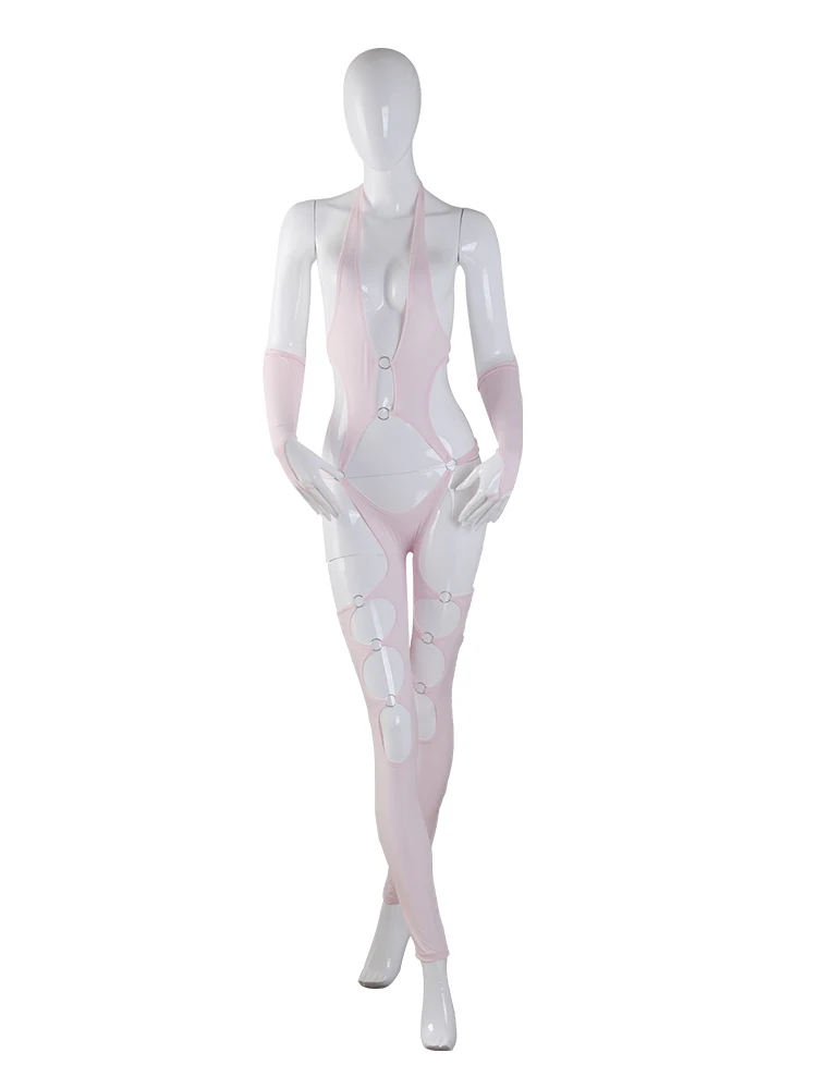 

Bondage Fishnet Sexy Lingerie Hollow Bodysuits Crotchless Women Catsuit Babydoll Bodystockings Uniform Teddies Underwear Set