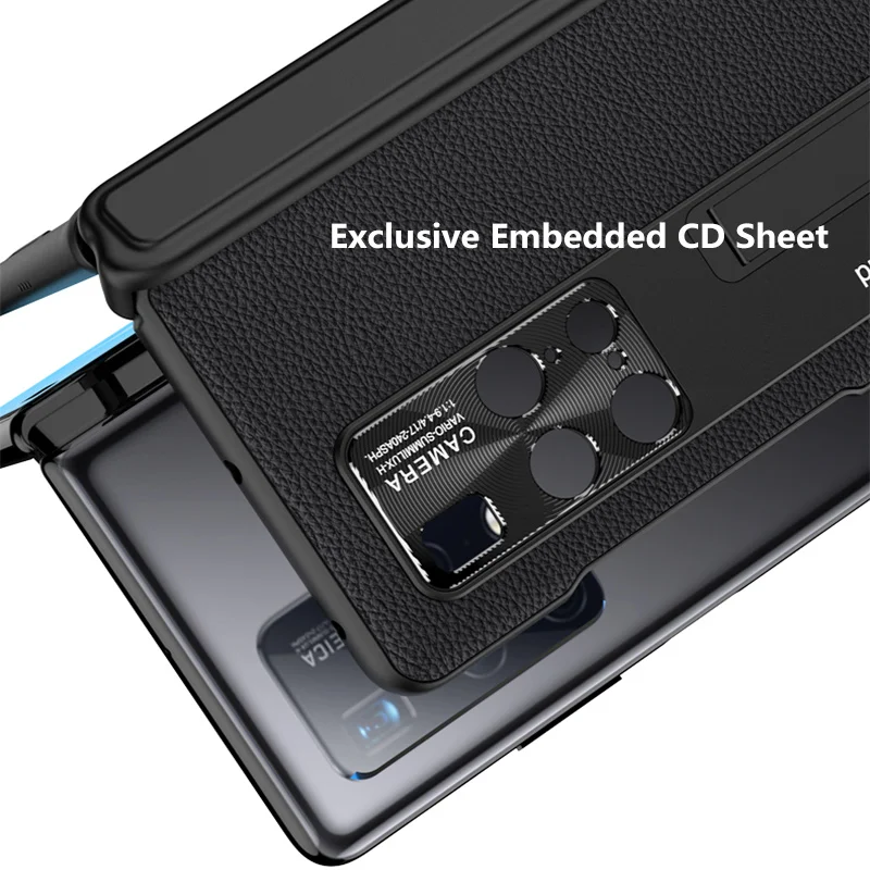 Plain Leather Magnetic Hinge Cover Anti-Peep For Huawei Mate X2 Case Fold Stand protective film shockproof funda for hw mate x2