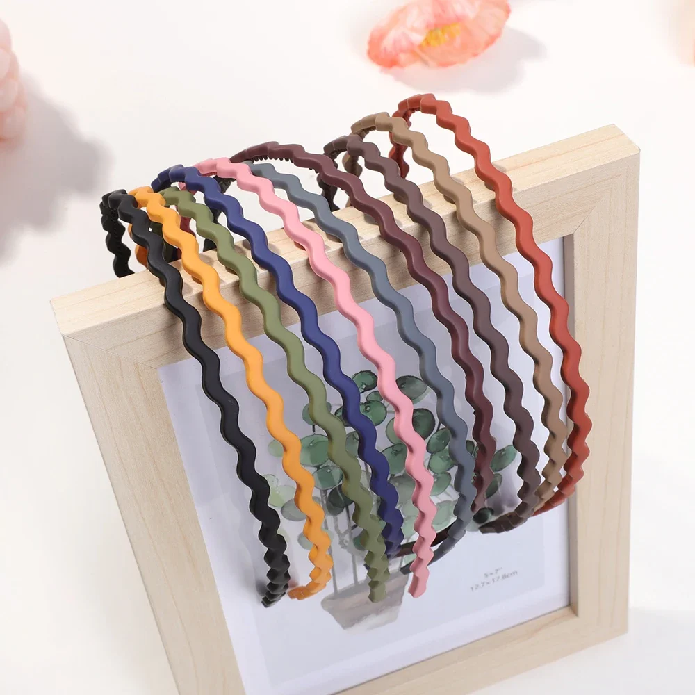 10 шт./компл. волнистые повязки на голову узкие тонкие нескользящие гибкие ленты