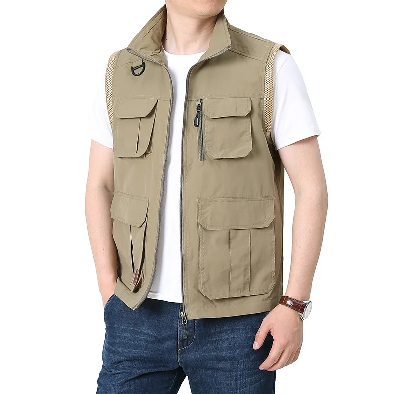 

Zip Vest Jacket Coat Outdoor Sweatshirts Fishing Motorcyclist Tactical Cardigan Padded Bigsize Designer