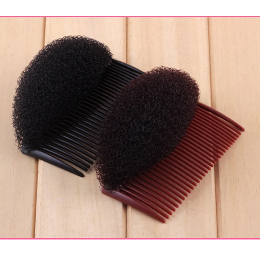 

Hair Comb Bumpsponge Bun Updo Volume Black Invisible Bases Clip Breathable Head Insert