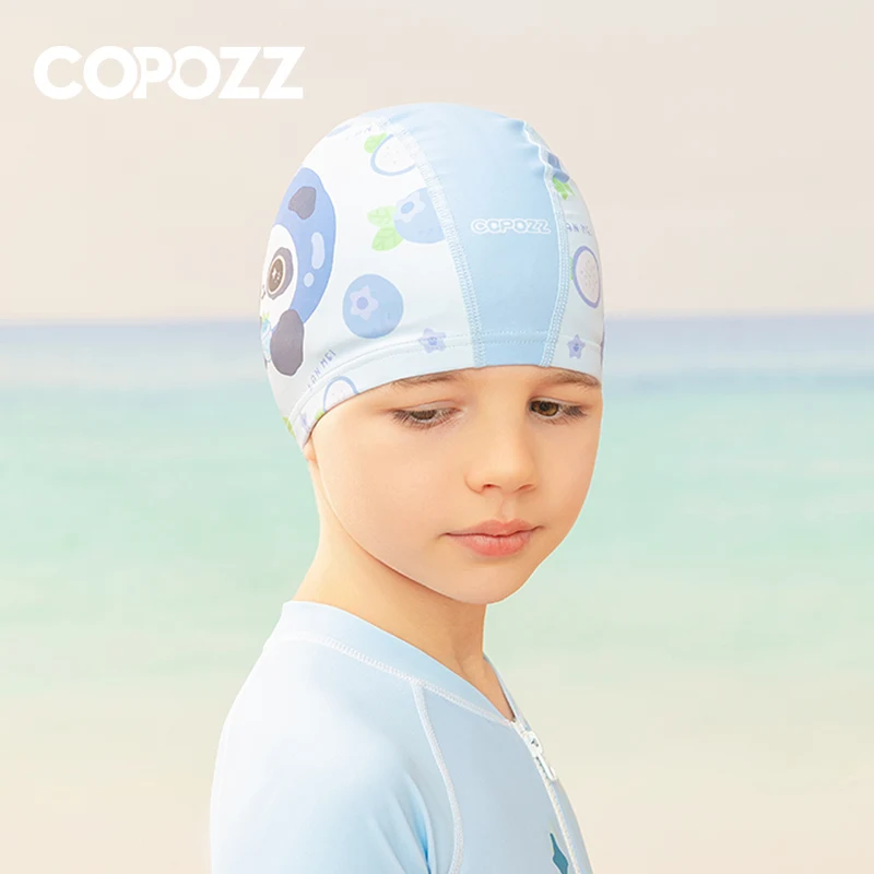 Cartoon Swimming Cap Boys Girls PU 