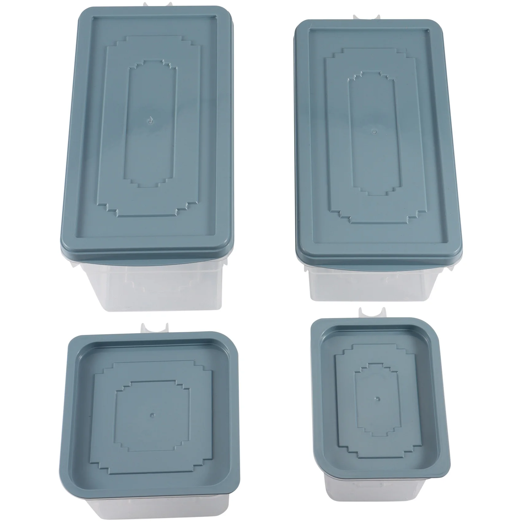 

Бытовая кухонная коробка для хранения фруктов, овощей, яиц, холодильника, прозрачная герметичная коробка для хранения свежести, синяя