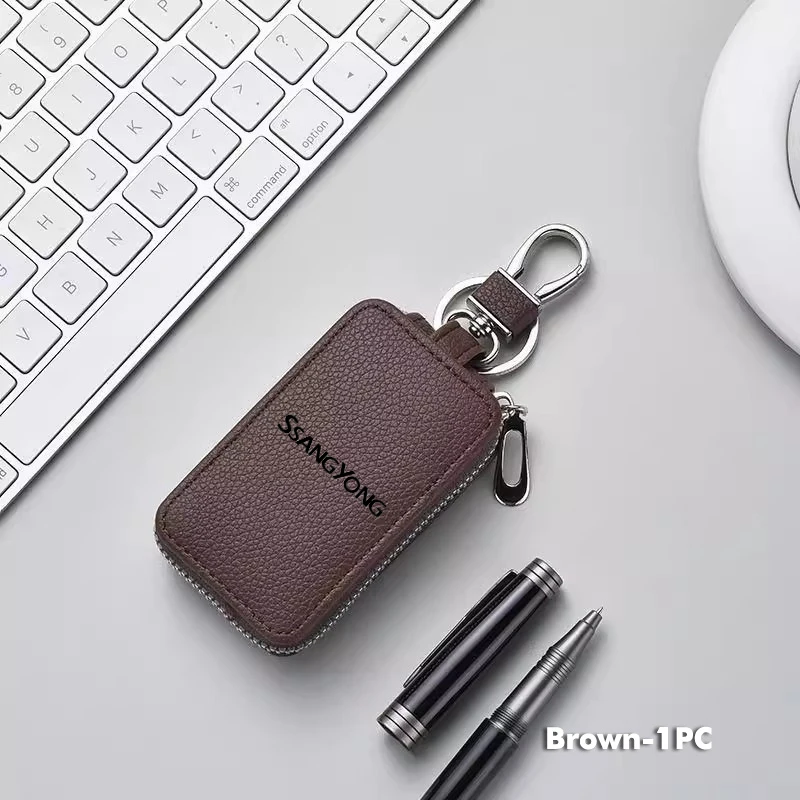 

Защитный чехол для автомобильных ключей, мини-кошелек для ключей, сумка на молнии, брелок для ключей для SsangYong Musso Rexton Torres Kyron Actyon