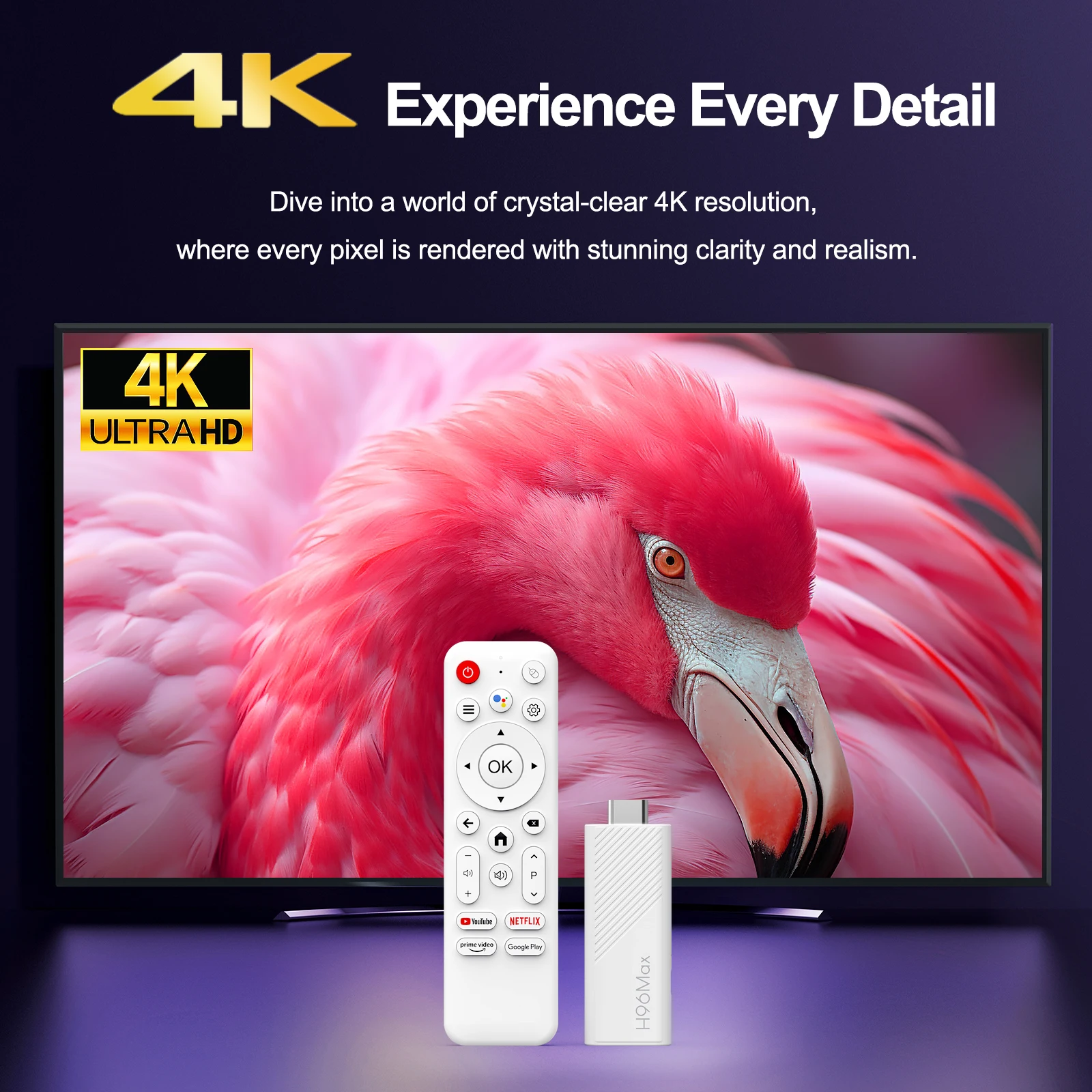Телеприставка HaaYot Android 14 4K Smart TV Stick 2,4G 5,8G Dual Wi-Fi ...