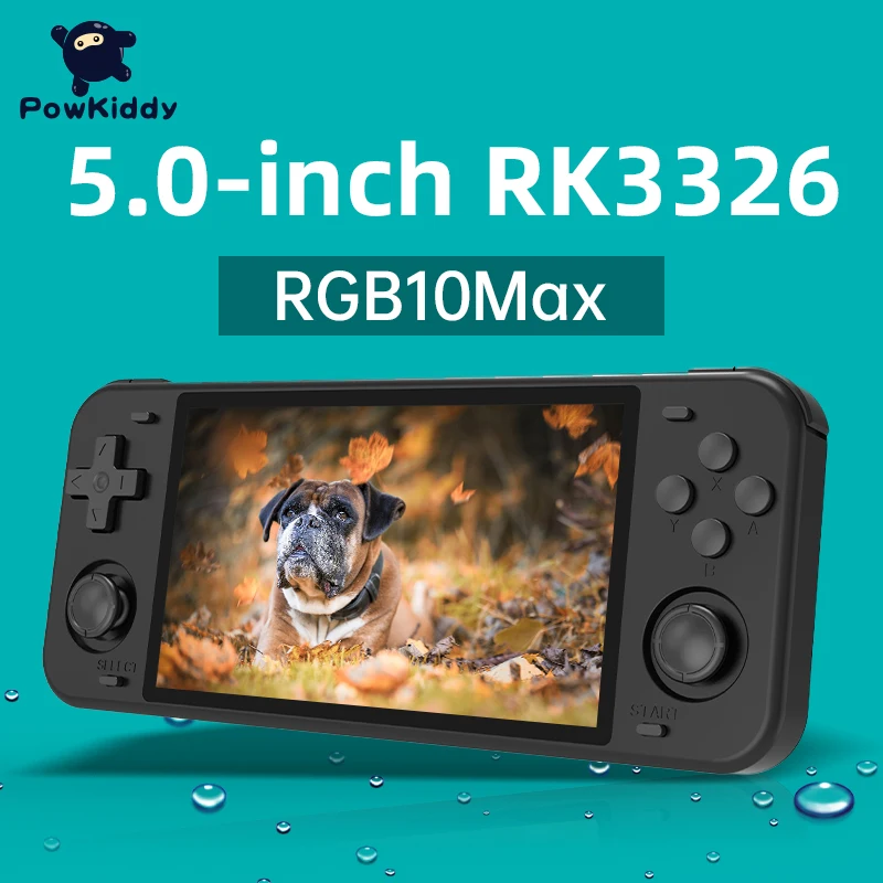 

POWKIDDY RGB10max Retro Open Source System Handheld Game Console RK3326 RGB10 MAX 5-Inch IPS Screen 3D Rocker Children's Gift