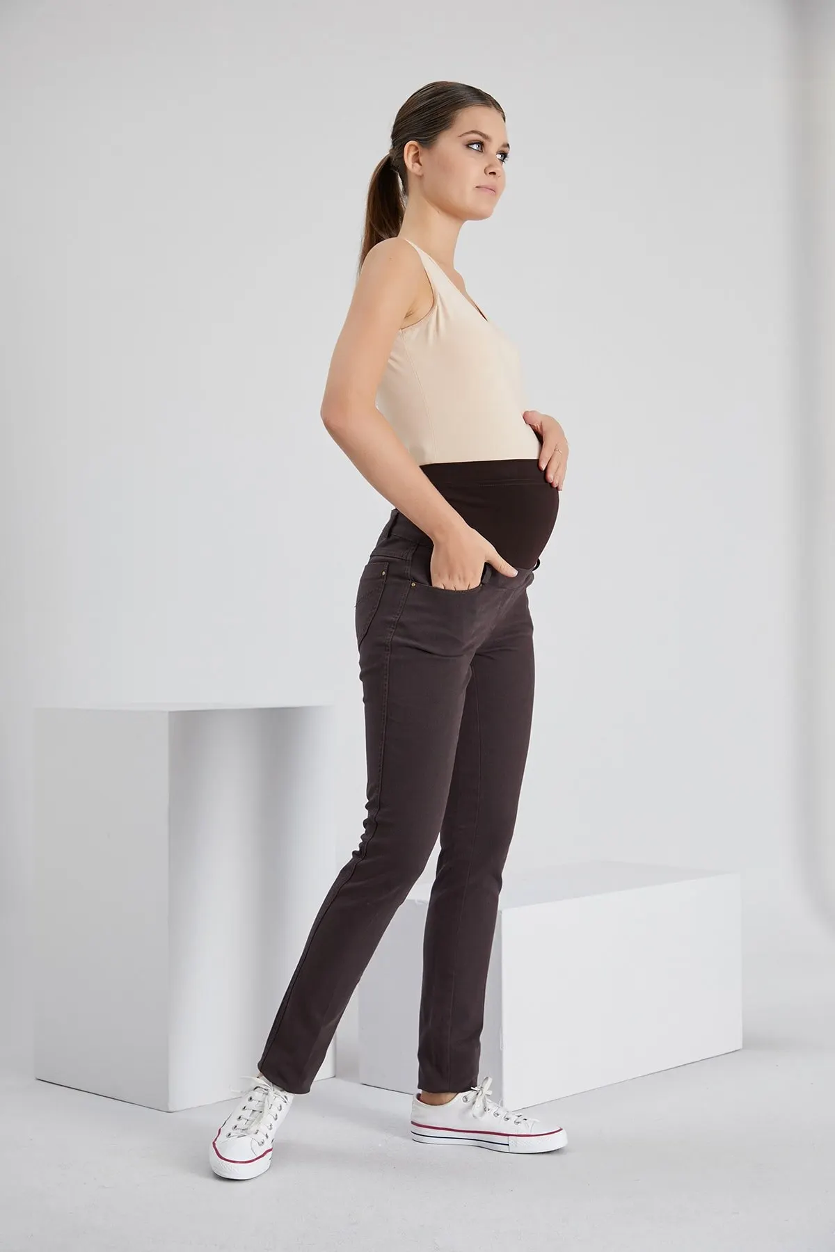 

Maternity Fashion Maternity Canvas Printed Skinny Pants