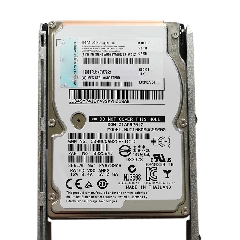 

45W7732 600Gb SAS 6G 10K SFF HDD DS8000 100%New In Box 3 Year Warranty Need more angles photos, please contact me