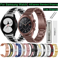 20mm 22mm stainless steel strap for samsung galaxy watch 3 gears port galaxy watch 4 bracelet wristband for samsung s3 s2 active