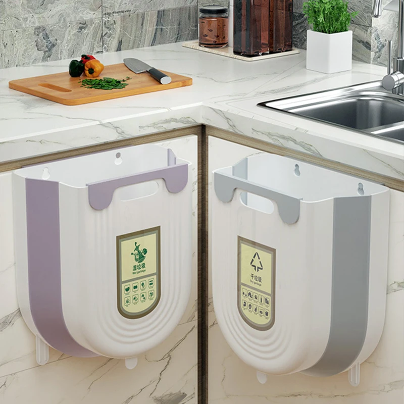 

Складные Настенные мусорные корзины для кухни, 6 л/12 л