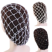 new wide band mesh snood hair net headbands lady turban hair accessories women soft rayon crochet hairnet oversize knit hat cap