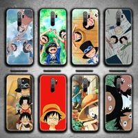 one piece luffy ace sabo brother phone case for redmi 9a 9 8a note 11 10 9 8 8t pro max k20 k30 k40 pro