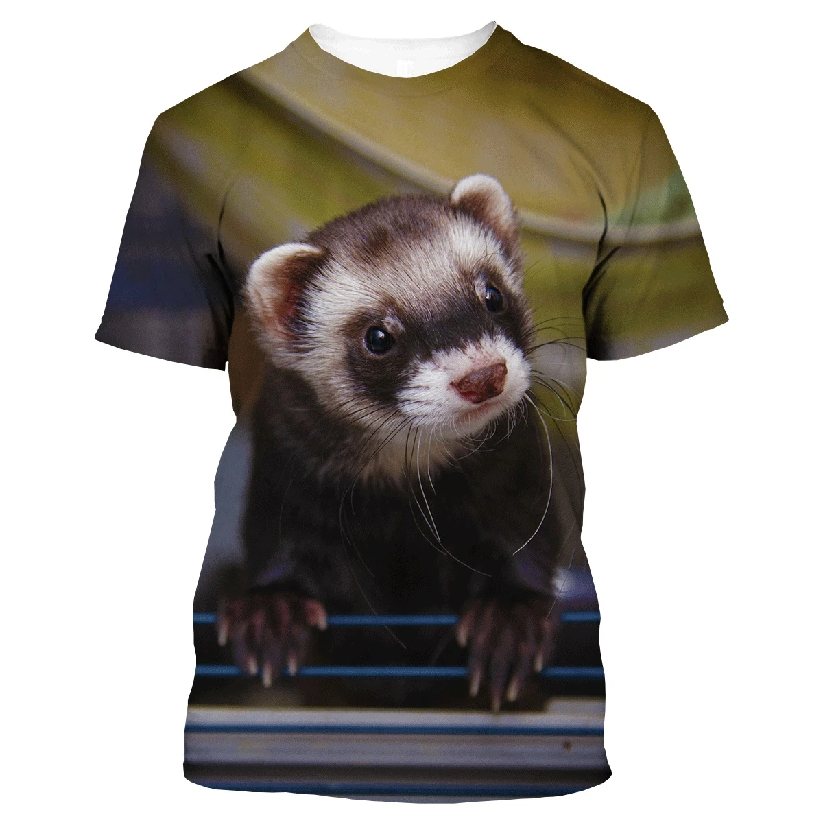 Брендовая летняя футболка BIANYILONG модная спортивная с 3D-принтом животного хорька