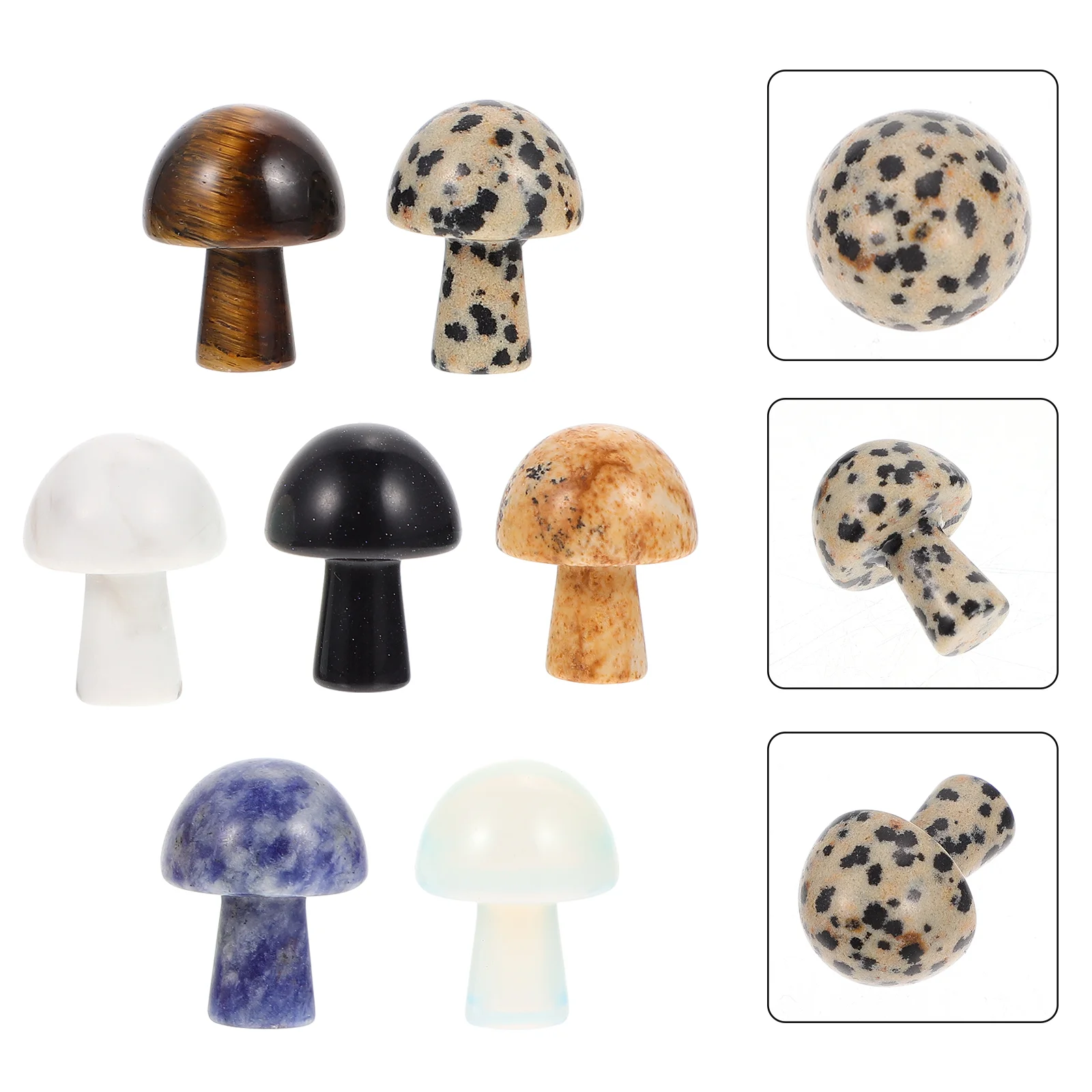 

Mushroom Crystal Mushrooms Chakra Gemstone Decor Statue Natural Stones Mini Sculpture Stone Crafts Figurine Crystals Pendant