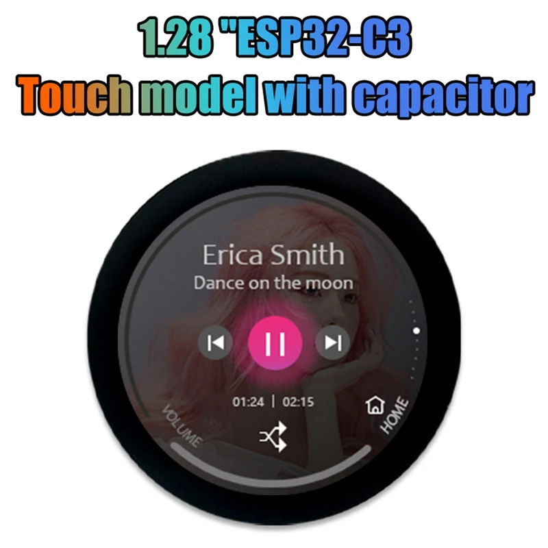 

ESP32-C3 макетная плата 1,28 дюйма Круглый ЖК-дисплей сенсорный экран с модулем Wifi Bluetooth