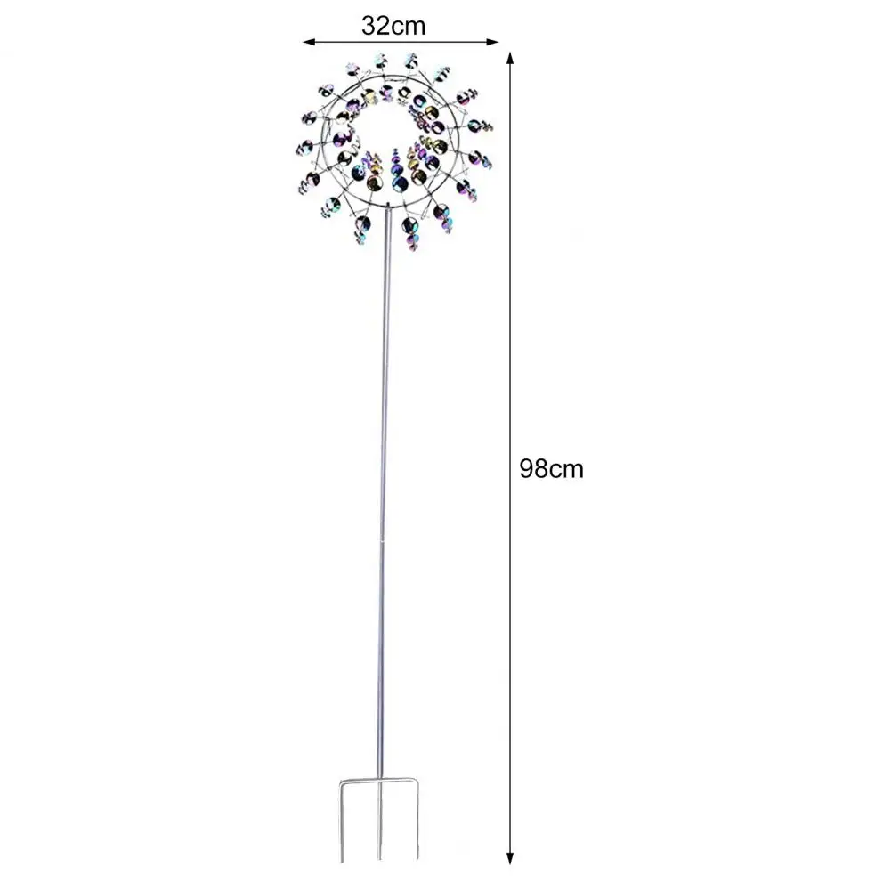 

Practical Outdoor Metal Yard Wind Spinner Outdoor Pinwheel Waterproof Vibrant