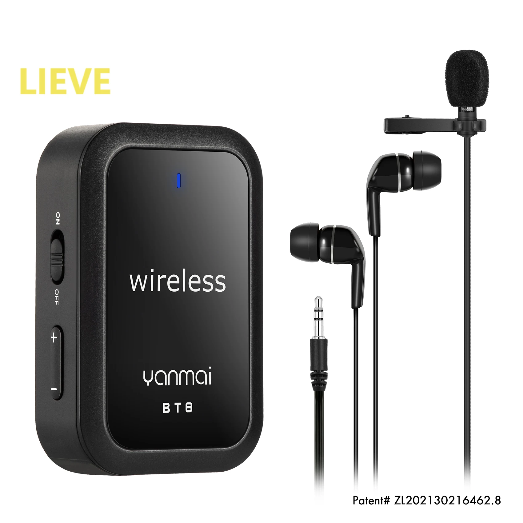 

BT8 Wireless Lavalier Microphone Anti-interference Condenser Omnidirectional Pickup True Recording Portable Recor