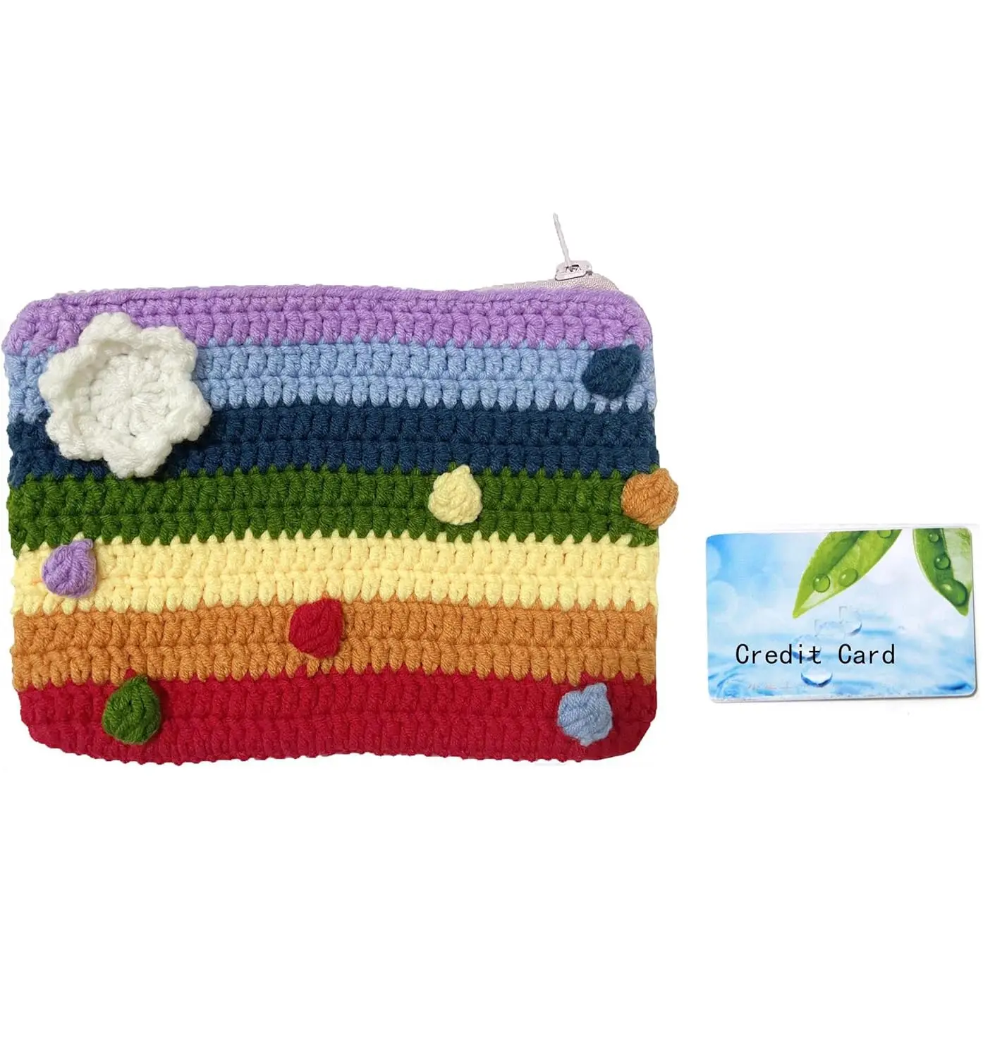 BIBITIME Радужный кошелек ручной работы вязаная крючком облако сумка для женщин и