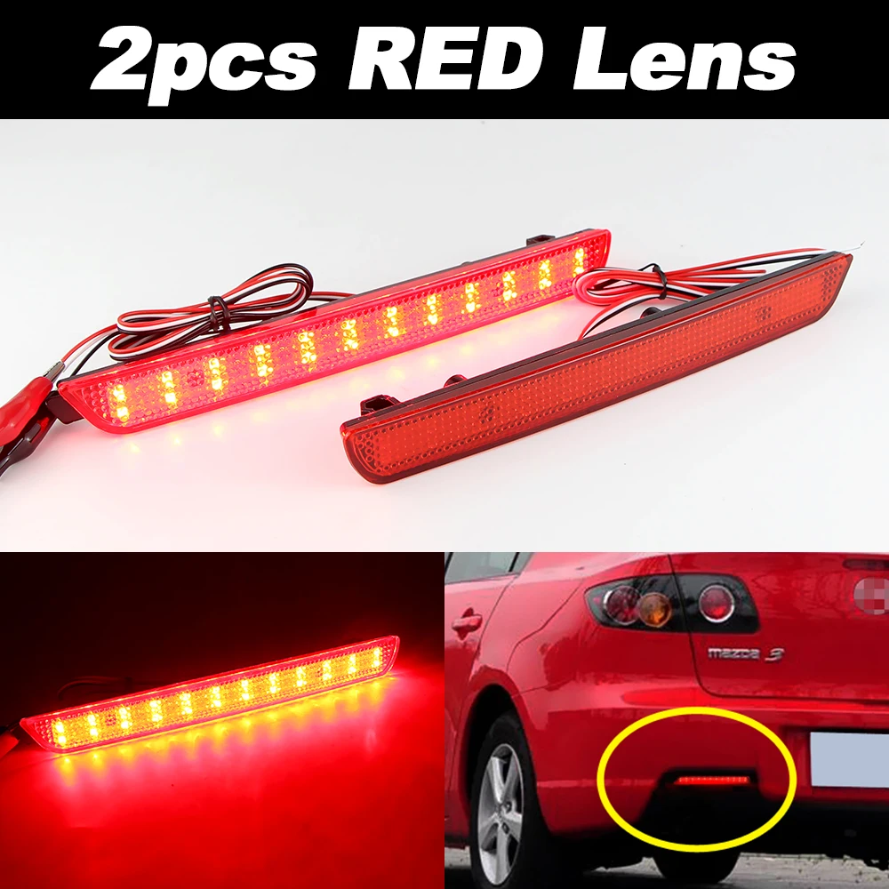 

Светодиодный отражатель заднего бампера, отражатель стоп-сигнала для Mazda 3 AXELA, задние/тормозные задние противотуманные фары, сигнальный светильник, автомобильные аксессуары