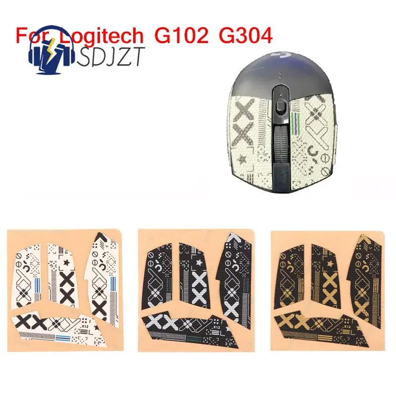 

1Pc For Logitech G102 G304 Mouse Self Adhesive Design Sweat Decals Mouse Grip Tape Skate DIY Sticker Non Slip Suck Sweat