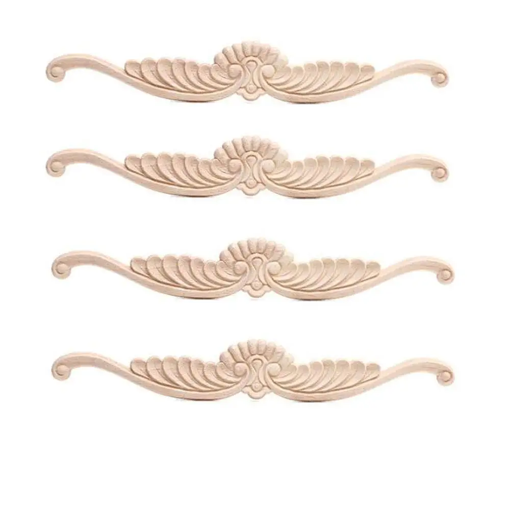 

4 шт., деревянные резная угловая накладка на дверной шкаф