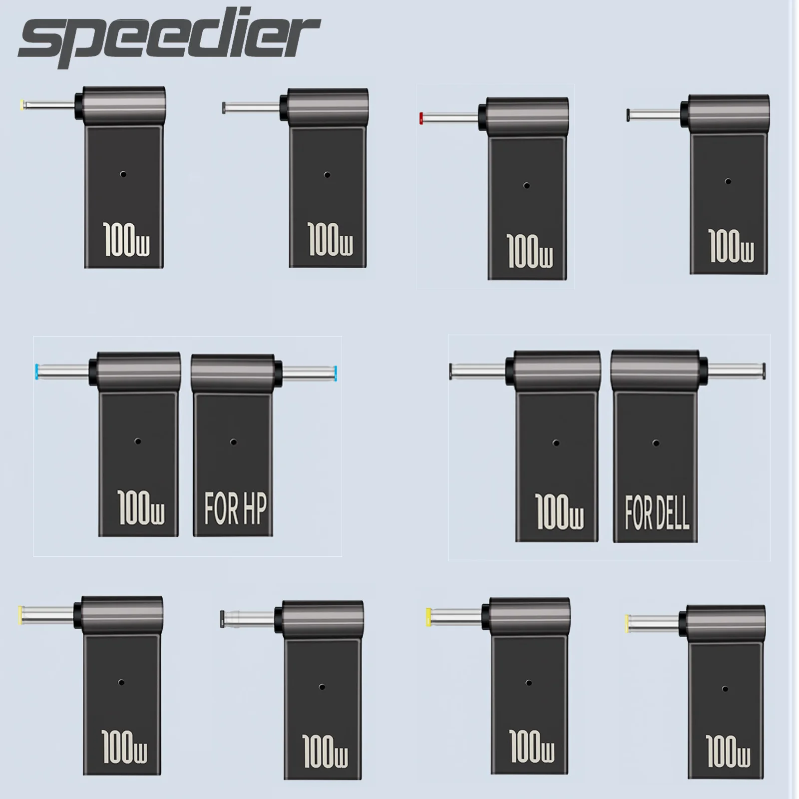 

Laptop Power Adapter Connector DC Plugs USB Type C Universal Jack Converter PD 100W Charge for HP Dell Asus Acer Lenovo Notebook