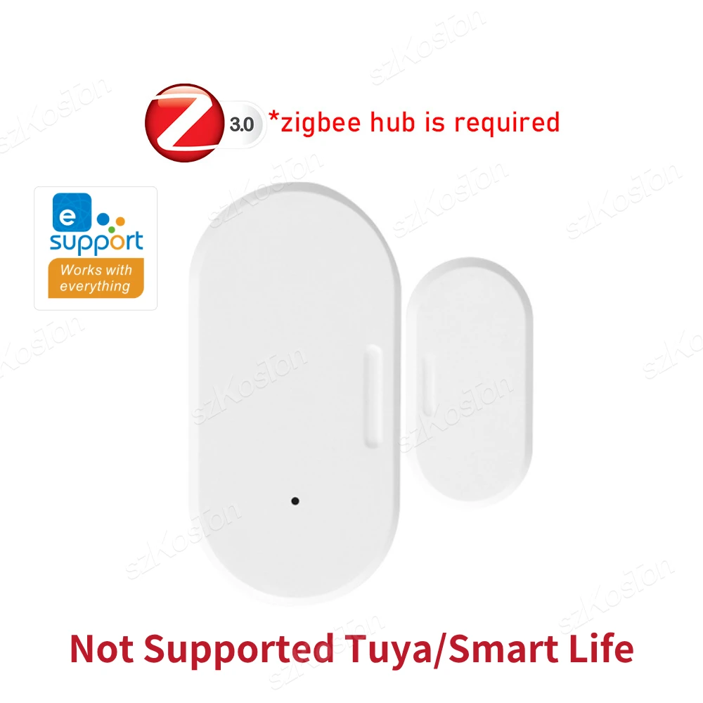 

Смарт-датчик двери и окон eWeLink APP ZigBee, детектор открытия и закрытия дверей, работает с Alexa Google Alice Zigbee2Mqtt