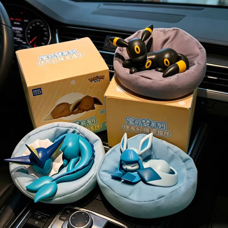 Фото Новинка в наличии: Оригинальная коллекционная фигурка Eevee в спящей позе (слепая коробка) – милый декоративный элемент для рабочего стола, подарок для взрослых коллекционеров №4