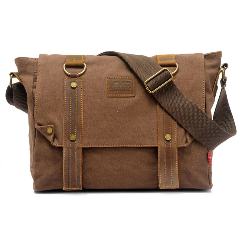 Chikage винтажная легкая Холщовая Сумка большой емкости мужская сумка через плечо