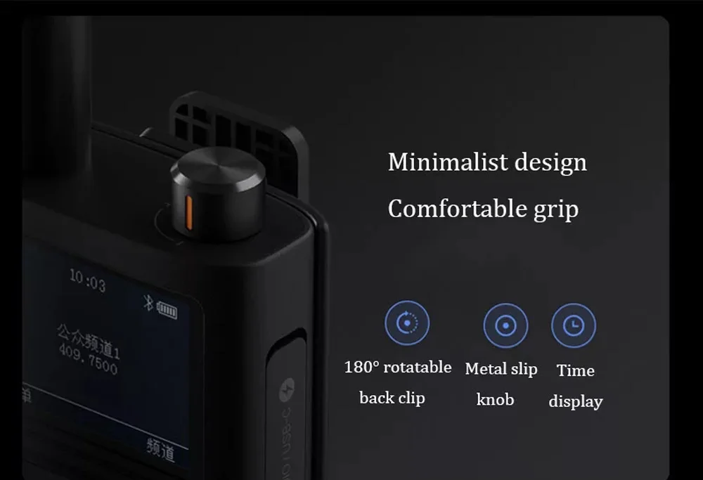 Xiaomi mijia-walkie talkie 2, waterproof and dustproof, 5200mah, ip65, portable, outdoor radio transmitter, walkie talkie, dual