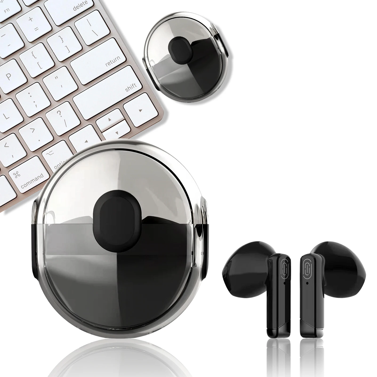 Беспроводные наушники ForTws Bluetooth 5 1 спортивные с микрофоном и зарядным боксом для