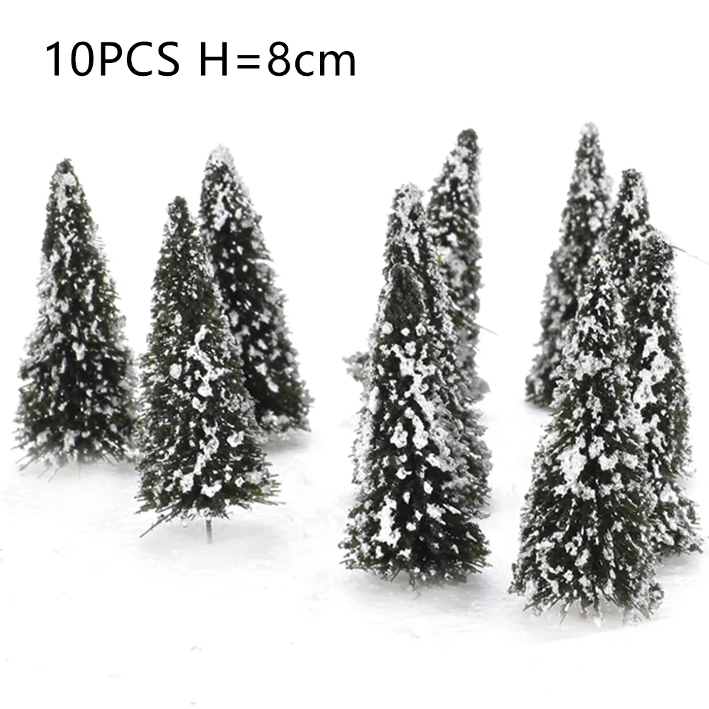 

10x 8/6CM Model Trees For Train Railroad Diorama Wargame Park Landscape Scenery 10*Model Trees Miniature Wargame