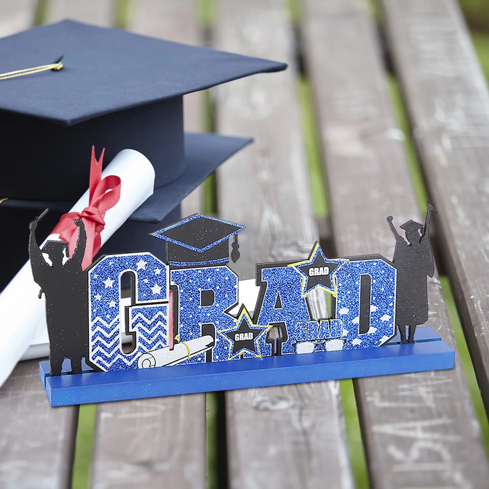 

2022 Graduation Season Ornaments Opening Season Desktop Ornament Wooden Crafts Plain White Christmas Ornaments