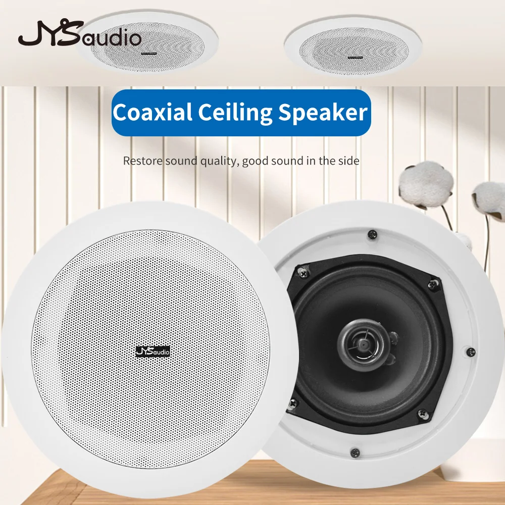 20W PA System Ceiling 8ohm Speaker HiFi Home Theater Input Indoor Audio Speakers Stereo Sound Hotel Loudspeaker for Living Room