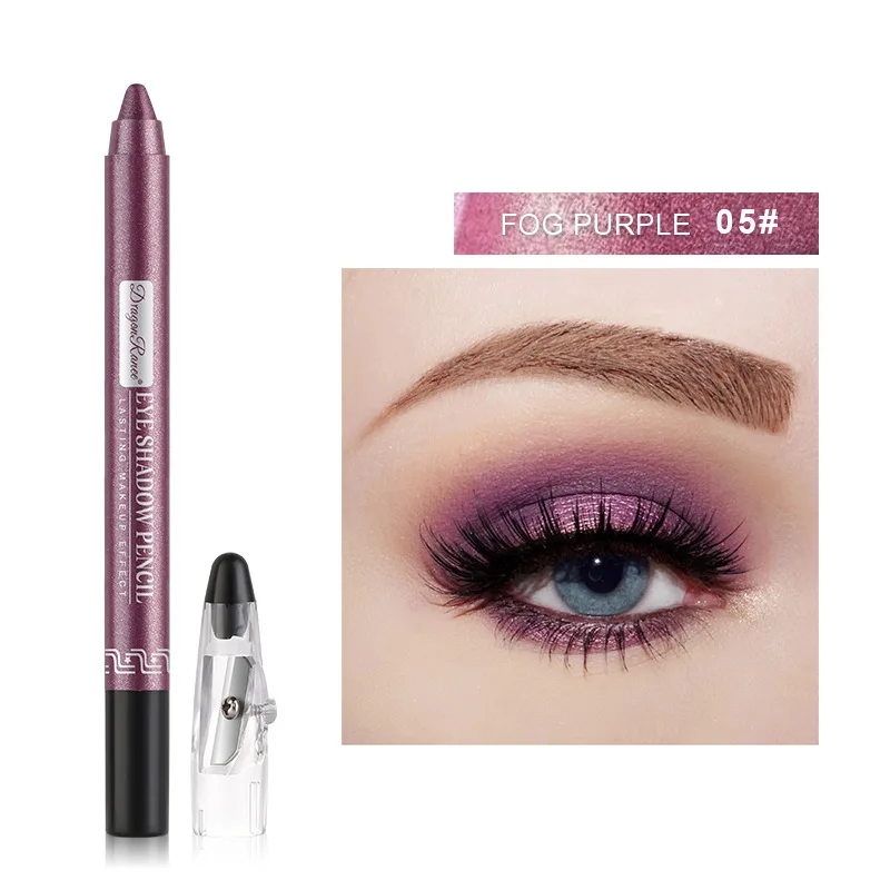 Eyeshadow Lying Silkworm Pen Lasting Color Rendering Waterproof Not Blooming Highlighter Glitter Sticks with Pencil Sharpener images - 6
